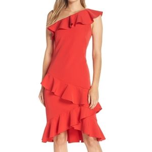 Final price VINCE CAMUTO ONE SHOULDER RUFFLE DRESS